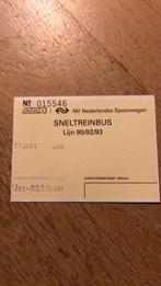 Treinkaartje 1994 sneltreinbus, Ophalen of Verzenden, Zo goed als nieuw, Trein, Boek of Tijdschrift
