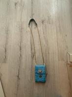 Blauw Schoudertasje met Gouden Ketting, Ophalen, Zo goed als nieuw, Blauw, Schoudertasje