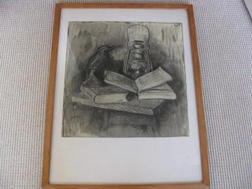 Phil Grisel ( 1923-2008). Pentekening/ aquarel. 1942.   beschikbaar voor biedingen