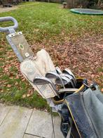 Zeer complete heren golfset, vintage tas en trolley, Ophalen, Gebruikt, Set, Overige merken