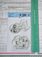 Elizabeth Craft Design - Art Journal - Funky Chicks stamp, Hobby en Vrije tijd, Ophalen of Verzenden, Nieuw, Clearstamp