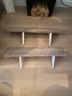 2 wandplanken van steigerhout, Huis en Inrichting, Woonaccessoires | Wandplanken en Boekenplanken, Ophalen, Gebruikt