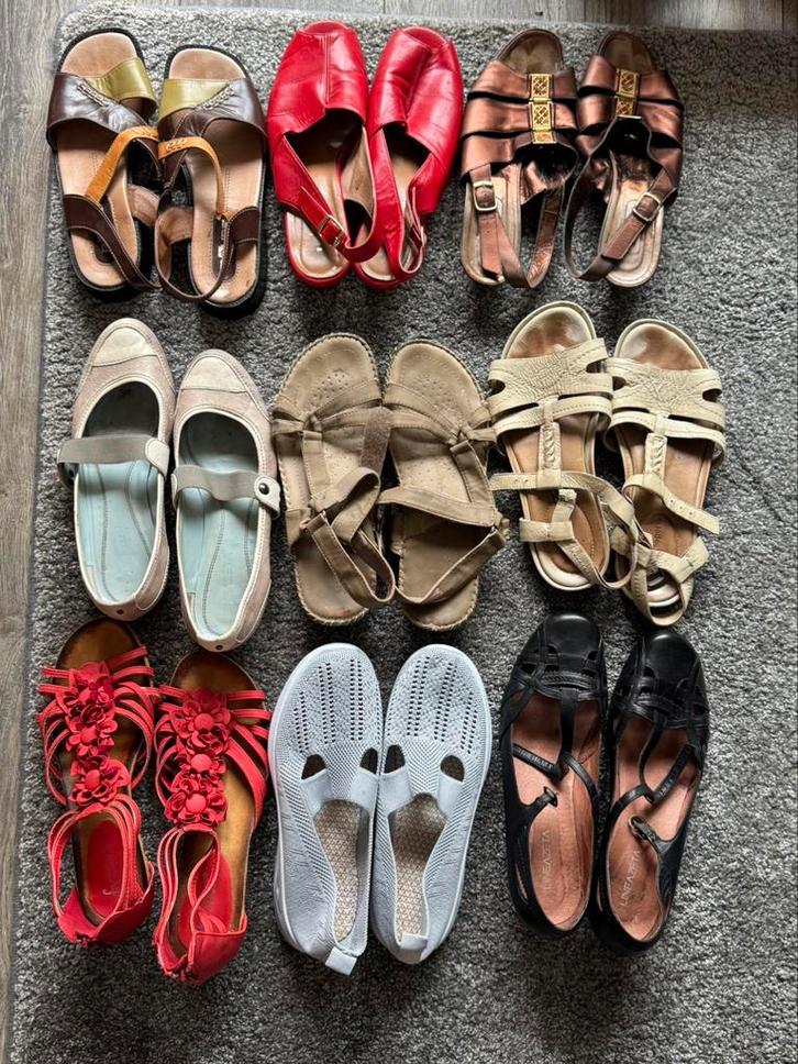 24 paar dames schoenen - maat 40, Kleding | Dames, Schoenen, Gedragen, Overige typen, Overige kleuren, Ophalen