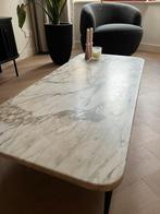 Echt Carrara marmer salontafel 131.5lx59bx27h, Huis en Inrichting, 50 tot 100 cm, Minder dan 50 cm, 100 tot 150 cm, Gebruikt