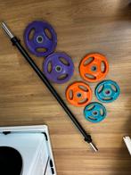 Barbell basic fit met gewichtsschijven, Ophalen, Metaal