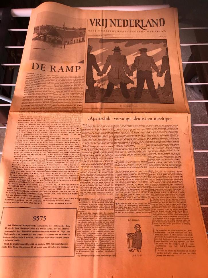 Vrij Nederland met J.M.de Stem Onafhankelijk weekblad, Verzamelen, Tijdschriften, Kranten en Knipsels, Krant, 1940 tot 1960, Ophalen of Verzenden