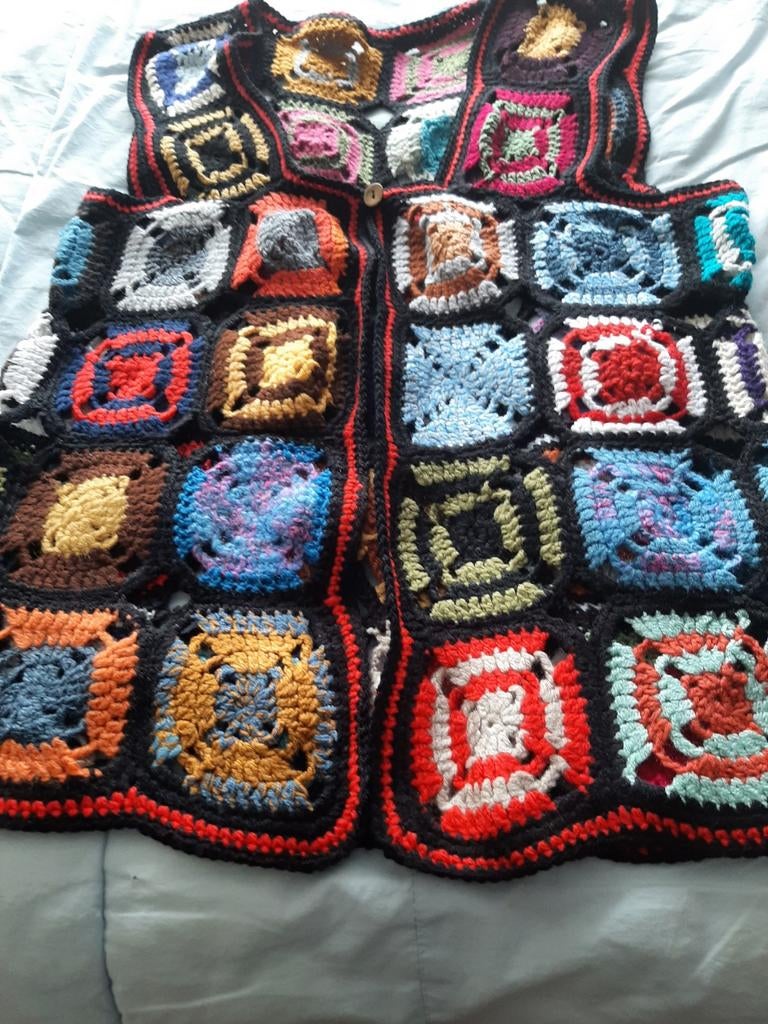 Patchwork Vest XL Vintage Hippie Stijl nu van 35 voor.25 eu, Overige kleuren, Maat 46/48 (XL) of groter, Nieuw, Ophalen of Verzenden