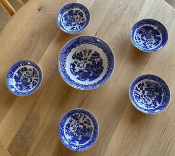 Antiek servies Yamasho Ironstone Ware blauw beschikbaar voor biedingen