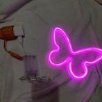 Neon verlichting LED ´Vlinder´ roze. USB of Batterijen, Ophalen of Verzenden, Nieuw