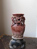 mooi speksteen beeldje bruikbaar als vaasje 17 cm, Antiek en Kunst, Ophalen of Verzenden