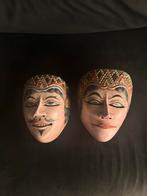 Balinese maskers - Indonesië Houtsnijwerk (2 stuks), Antiek en Kunst, Kunst | Beelden en Houtsnijwerken, Ophalen of Verzenden