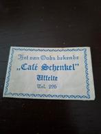 Suikerzakje Café Schenkel Uffelte, Ophalen of Verzenden, Los biljet