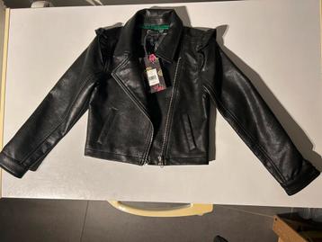 Quapi kidswear zwart leren jasje meisjes beschikbaar voor biedingen