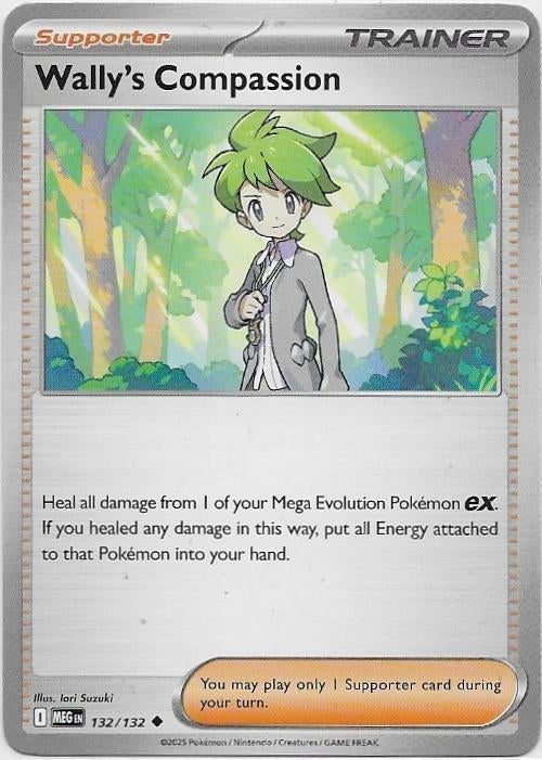 Mega Evolution,  Wally's Compassion [uncommon] 132/132, Ophalen of Verzenden, Nieuw, Losse kaart