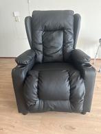 Zwarte Relaxfauteuil met Bekerhouders Nieuw €40, Ophalen, Minder dan 75 cm, Nieuw, Leer