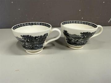 Wedgwood Lugano Etruria & Barlaston Black thee kopjes beschikbaar voor biedingen
