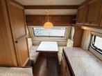 Hobby De Luxe 370 TM bouwjaar 1989 met voortent, Caravans en Kamperen, Caravans, Overige typen, Hobby, Bedrijf, Treinzit
