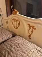 Uniek handbeschilderd (prinsessen) bed 140x200 met bladgoud, Antiek en Kunst, Antiek | Meubels | Bedden, Ophalen of Verzenden