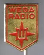 WEGA radio rood op koper speldje ( V_035 ), Verzenden, Nieuw, Speldje of Pin