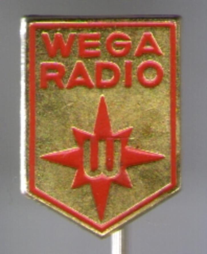 WEGA radio rood op koper speldje ( V_035 ), Verzamelen, Speldjes, Pins en Buttons, Nieuw, Speldje of Pin, Verzenden