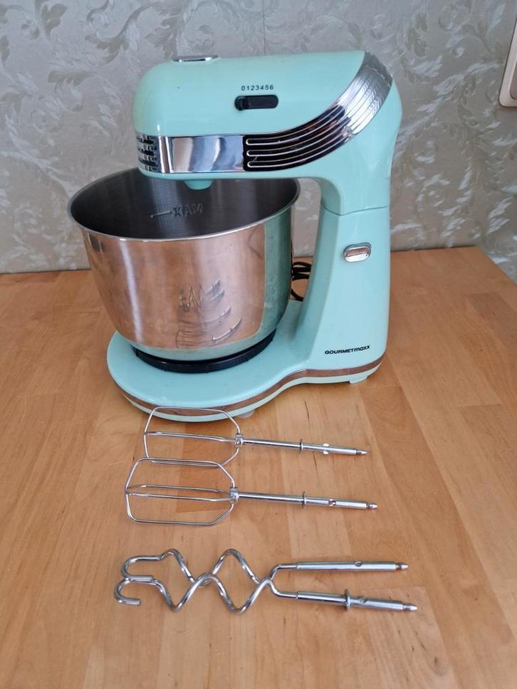Keukenmachine - Gourmetmaxx, Witgoed en Apparatuur, Keukenmixers, Zo goed als nieuw, 3 tot 4 liter, 3 snelheden of meer, Vaatwasserbestendig