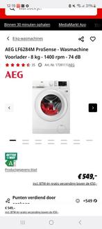 AEG, Witgoed en Apparatuur, Wasmachines, Ophalen of Verzenden, Nieuw, 1200 tot 1600 toeren