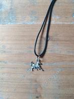 Paardenketting met Zwarte Koord, Sieraden, Tassen en Uiterlijk, Kettingen, Verzenden, Nieuw, Zilver, Overige materialen