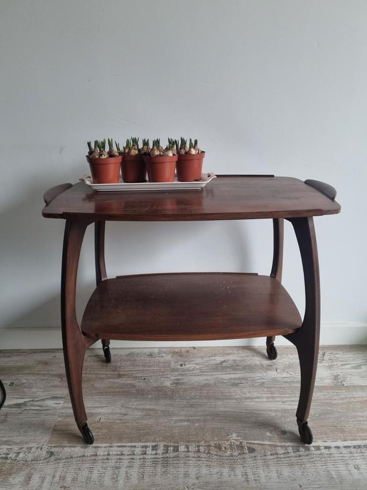 Vintage Serveerwagen / Theewagen trolley, Huis en Inrichting, Tafels | Statafels, Gebruikt, Ophalen