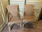 Twee rotan stoelen, Riet of Rotan, Twee, Gebruikt, Bruin