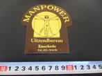 sticker man van vitruvius MANPOWER uitzendbureau enschede, Ophalen, Zo goed als nieuw