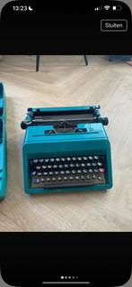 Vintage turquoise typemachine met koffer lakerveld, Diversen, Typemachines, Ophalen of Verzenden, Zo goed als nieuw
