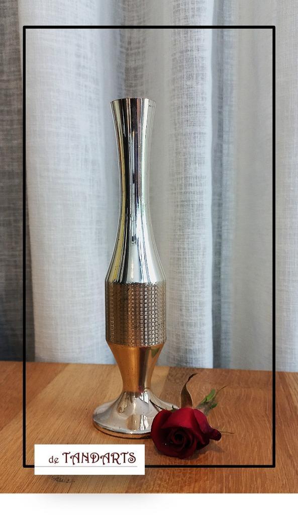 Verzilverd orchidee vaasje – 20 cm *** IN PRIJS VERLAAGD ***, Antiek en Kunst, Antiek | Goud en Zilver, Ophalen of Verzenden