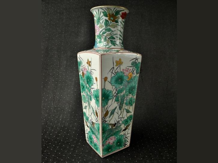 Chinese famille verte Vaas, porselein 37cm – China, Guangxu, Antiek en Kunst, Antiek | Porselein, Ophalen of Verzenden
