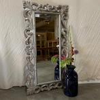 Barok Spiegel – houten lijst zilver - 140 x 70 cm- TTM Wonen, 100 tot 150 cm, Nieuw, Info@ttmwonen.nl, Rechthoekig