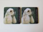 2 onderzetters voor glas of kopje met Cocker Spaniel hond, Ophalen of Verzenden, Zo goed als nieuw, Glas of Kopje