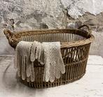 Brocante oud Frans mandje riet, Antiek en Kunst, Ophalen of Verzenden