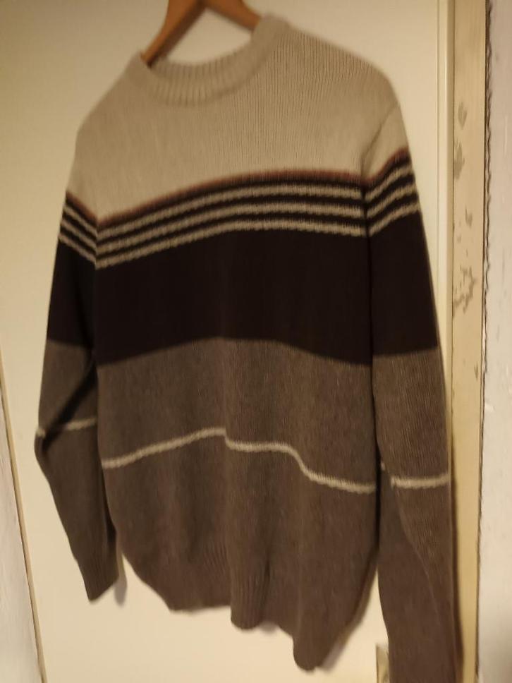 Nieuwe wollen  trui Woolpath Mt L. scandinavisch bruin zand, Kleding | Heren, Truien en Vesten, Nieuw, Maat 52/54 (L), Bruin, Ophalen of Verzenden