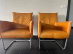 Fauteuil Jess design cognac, Huis en Inrichting, Ophalen, Minder dan 75 cm, Zo goed als nieuw, Metaal