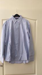 Blouse Overhemd maat 43 blauw met roze streepje, Blauw, Halswijdte 43/44 (XL), Ophalen of Verzenden, Zo goed als nieuw
