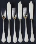 Nr L3: 3-Persoons verzilverd CHS parelrand visbestek Duits, Antiek en Kunst, Ophalen of Verzenden