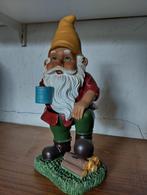 Leuke polystone tuinkabouter met koffiebeker, Tuin en Terras, Ophalen of Verzenden, Nieuw, Overige materialen, Tuinkabouter