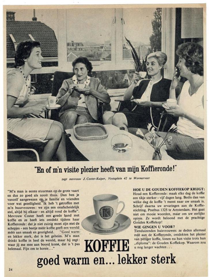 En of m'n visite plezier heeft van mijn Koffieronde ! 1963, Verzamelen, Merken en Reclamevoorwerpen, Zo goed als nieuw, Overige typen