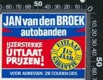 Sticker: Jan van den Broek Autobanden, Auto of Motor, Verzenden
