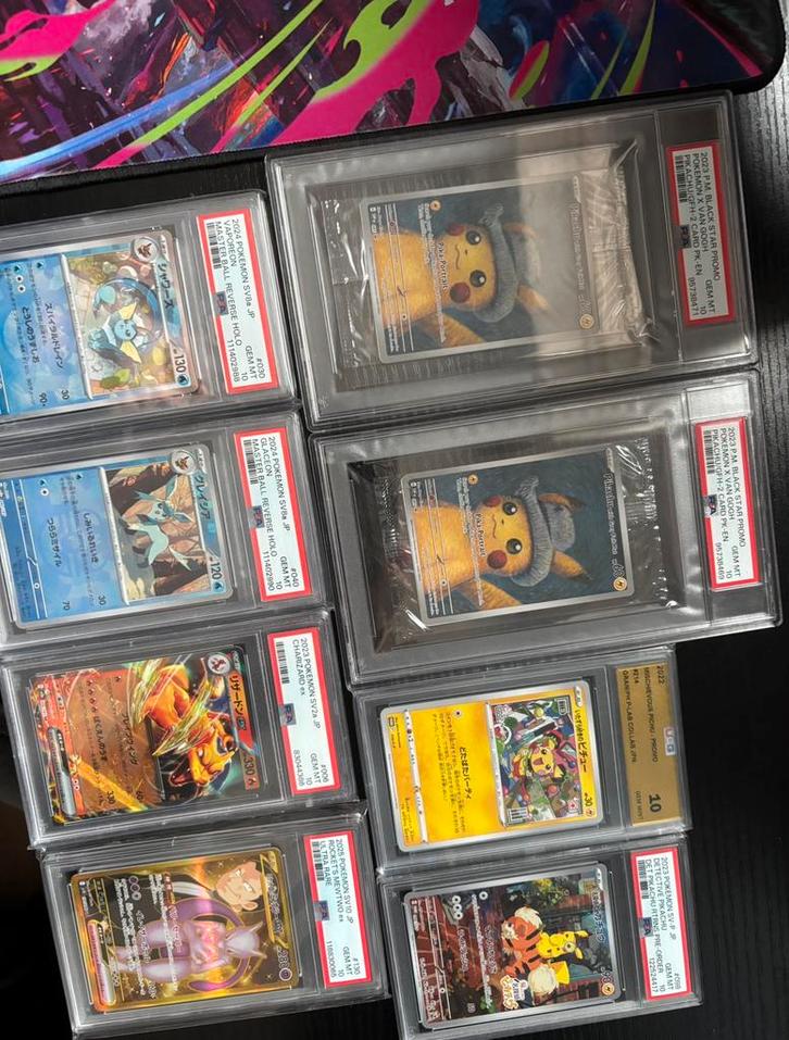 Pokemon PSA 10 Slabs - pikachu van gogh , mewtwo , detective, Hobby en Vrije tijd, Verzamelkaartspellen | Pokémon, Nieuw, Ophalen