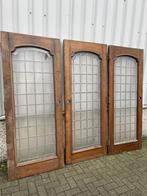 2 prachtige antieke eiken binnendeuren met glas in lood, Doe-het-zelf en Verbouw, Deuren en Horren, Jurgen.hoogenboezem@gmail.com
