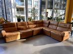 Vintage leren modulaire bank patchwork, jaren 70, Ophalen, Gebruikt, 300 cm of meer, Leer