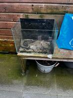 Aquarium met veel toebehoren, Dieren en Toebehoren, Vissen | Aquaria en Toebehoren, Ophalen, Zo goed als nieuw, Leeg aquarium