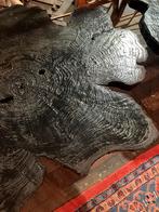 Salontafel boomstamschijf yakisugi/zwarthout, Overige vormen, Minder dan 50 cm, Nieuw, Overige materialen