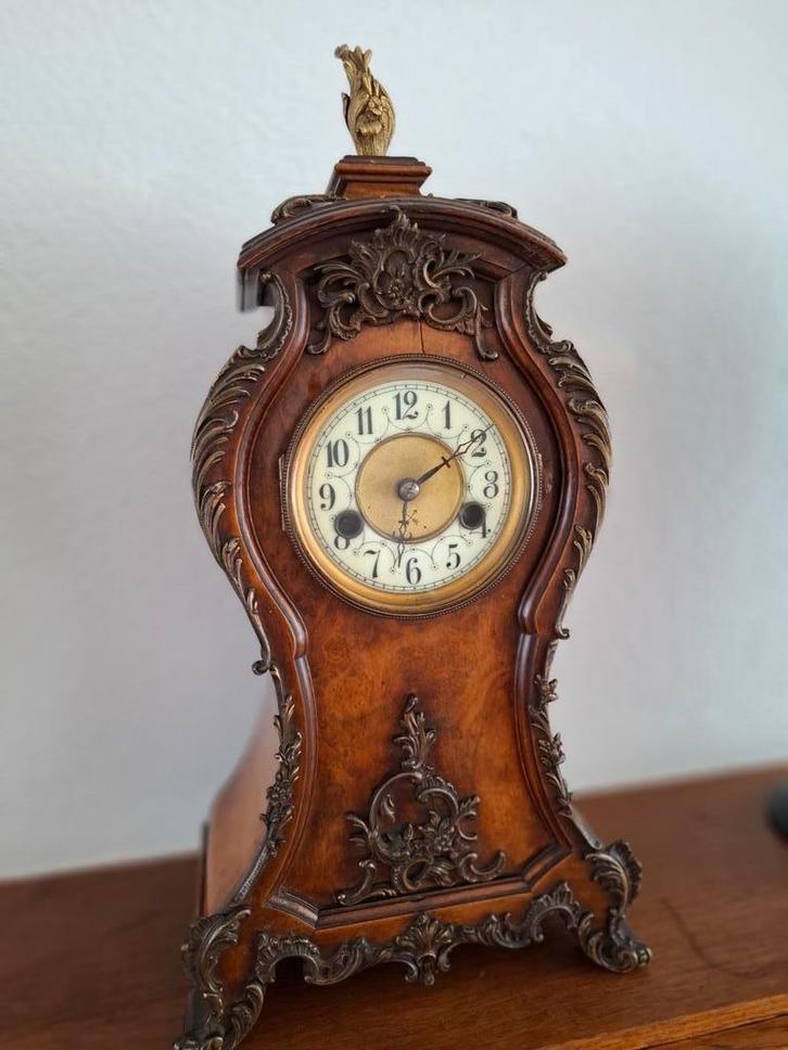 Antieke pendule klok Japy Fréres - ca. 1880-louis xv stijl, Antiek en Kunst, Antiek | Klokken, Ophalen