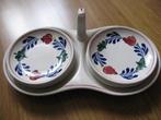 Boerenbont petit four houder met bordjes Boerenbond, Huis en Inrichting, Keuken | Servies, Gebruikt, Ophalen of Verzenden, Schaal of Schalen